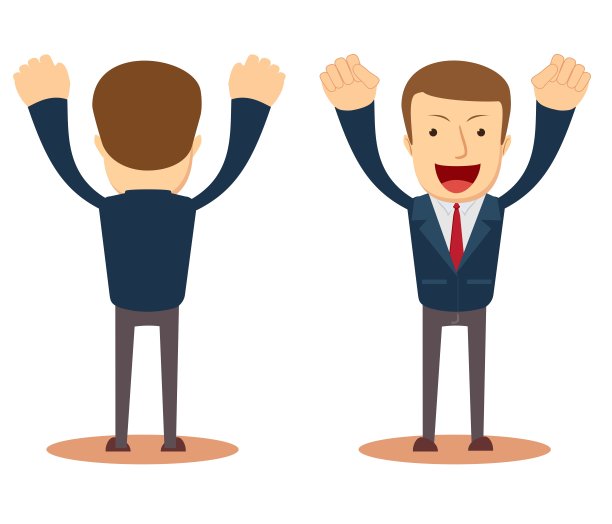 前后视图一个全身商人孤立图片下载