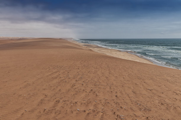 纳米贝沙漠的照片。海岸线上有沙丘。非洲。安哥拉。纳米贝。图片下载