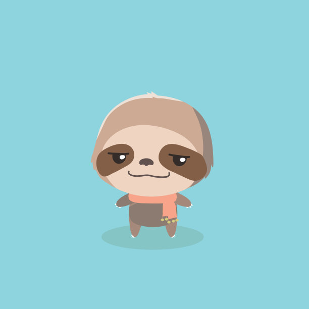 可爱的树懒在柔和的背景。图片下载