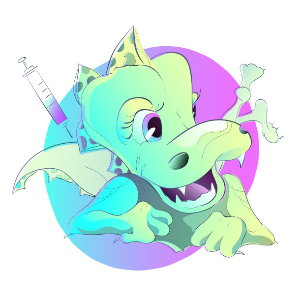 医生给小恐龙接种疫苗图片下载