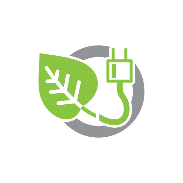 生态电源图标白色背景的图形和网页设计，现代简单的矢量标志。网络的概念。时髦的符号为网站设计网页按钮或移动应用程序。图片下载