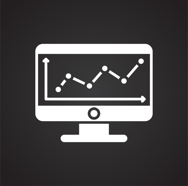 数据分析图标黑色背景的图形和网页设计，现代简单的矢量符号。网络的概念。时髦的符号为网站设计网页按钮或移动应用程序。图片下载