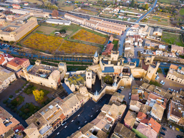 西班牙纳瓦拉的奥莱特宫鸟瞰图图片下载