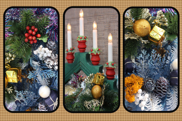 圣诞节装饰房子的内部图片下载