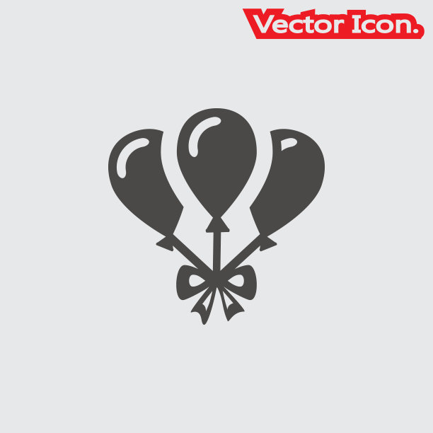气球图标孤立的标志符号和平面风格的应用程序，网页和数字设计。图片下载