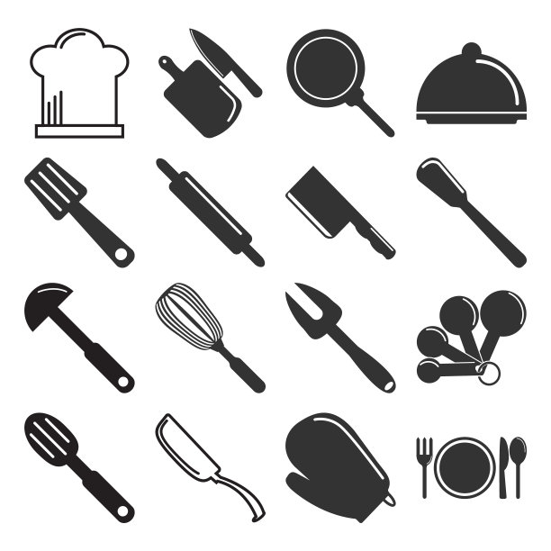用具，厨具图标设置说明图片下载