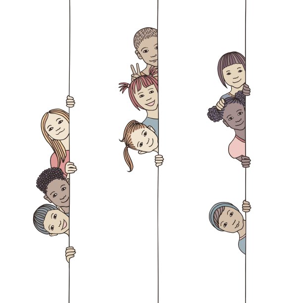 孩子们在街角张望图片下载