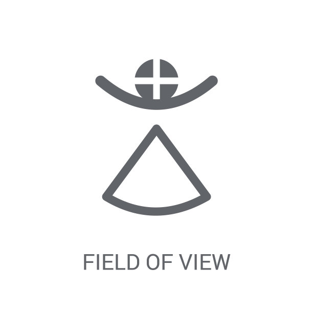 视场图标。时尚视野标志概念上的白色背景从人工智能收集图片下载