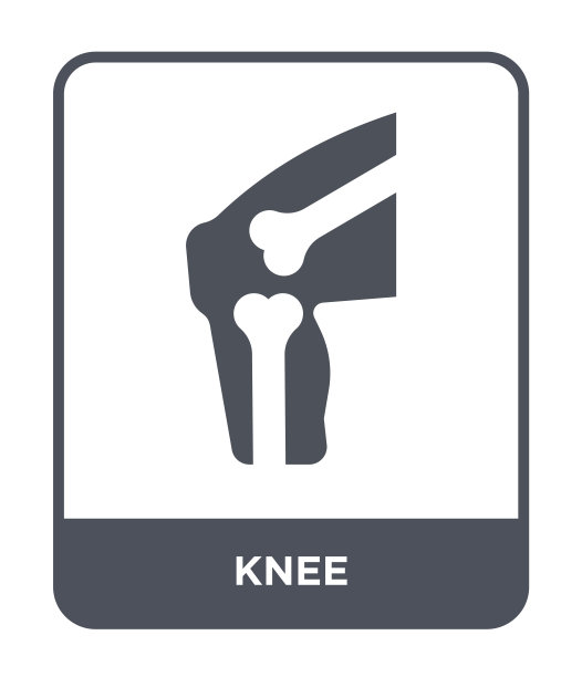 膝盖图标矢量白色背景，膝盖时尚填充图标从医疗收藏图片下载