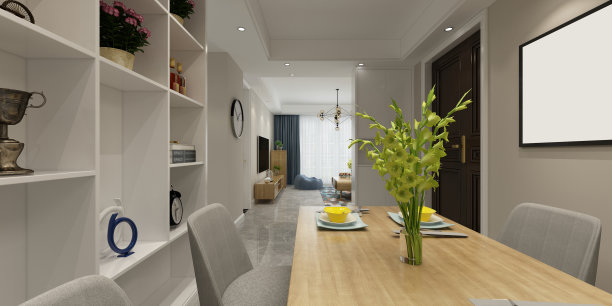 家庭室内的3d渲染图片下载