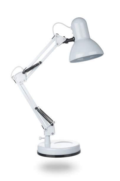 台灯靠近白色的背景图片下载