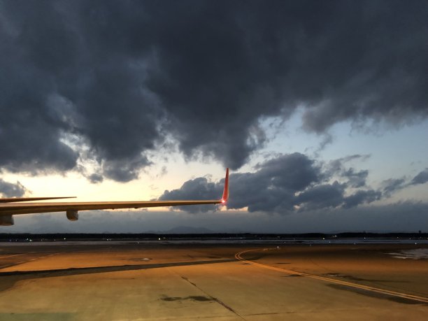 机场的日落图片下载