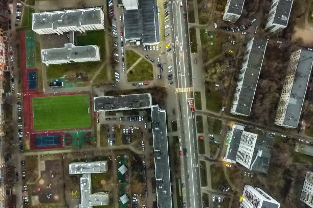 从上面俯瞰城市景观图片下载