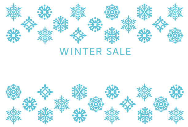 有雪晶的冬季促销卡。图片下载