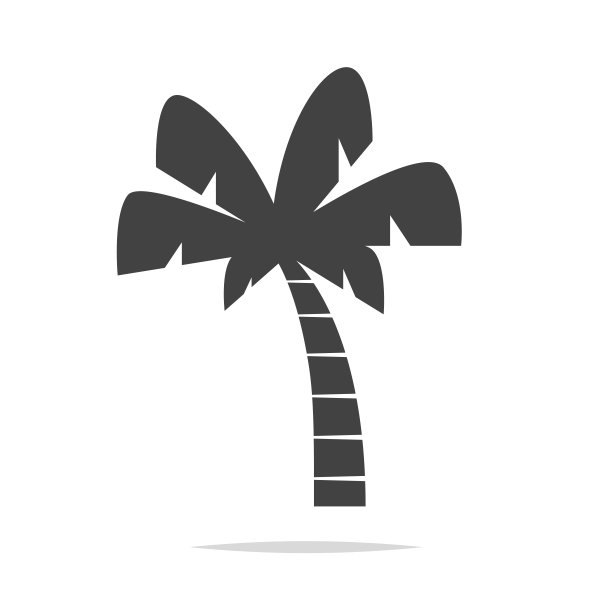 棕榈树图标矢量隔离图片下载