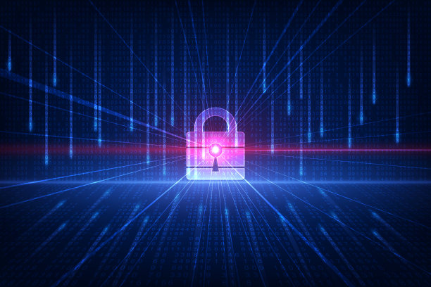 技术安全观。现代安全数字背景。保护系统。向量illustation素材图片