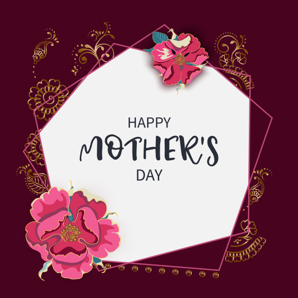 大体积花朵三维芽红野玫瑰和几何框架图片下载