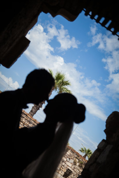 婚礼的夫妇。新娘和新郎在一起。图片下载