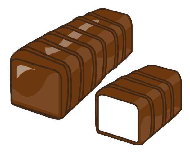 白色馅料的蜜饯，上面浇满水，再淋上巧克力图片下载
