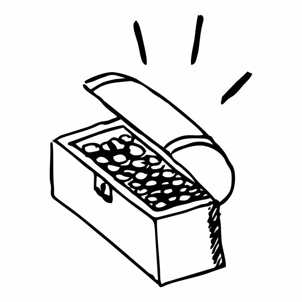 宝箱手绘插图图片下载