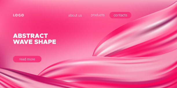 粉色抽象三维液体形状。图片下载