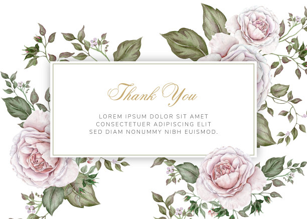 花感谢卡-粉红玫瑰图片下载