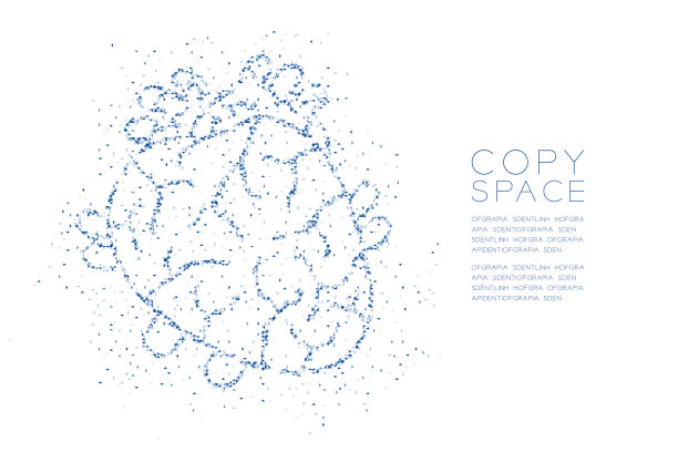 心脏形状抽象几何多边形方盒和三角形图案，医学器官概念设计蓝色插图孤立在白色背景与复制空间，矢量eps 10图片下载