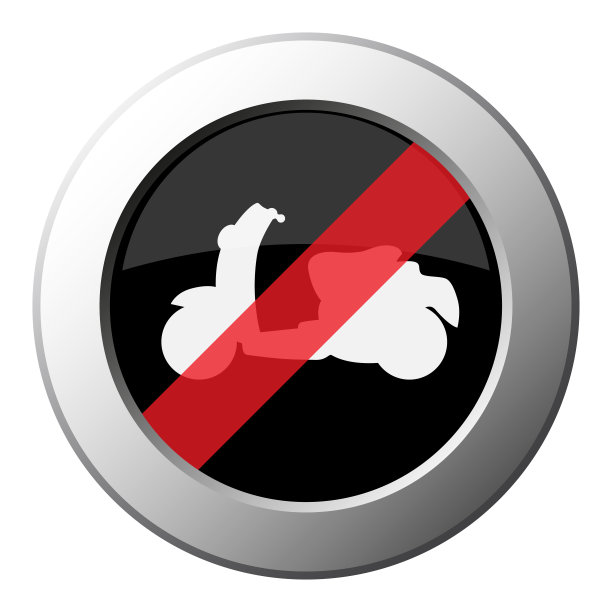 滑板车——圆形金属按钮，白色图标图片下载