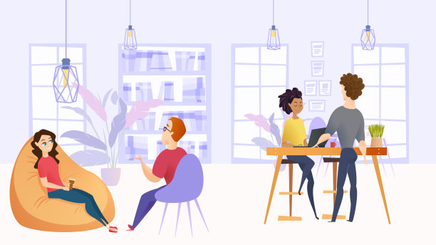 插图公司办公室的工作环境图片下载