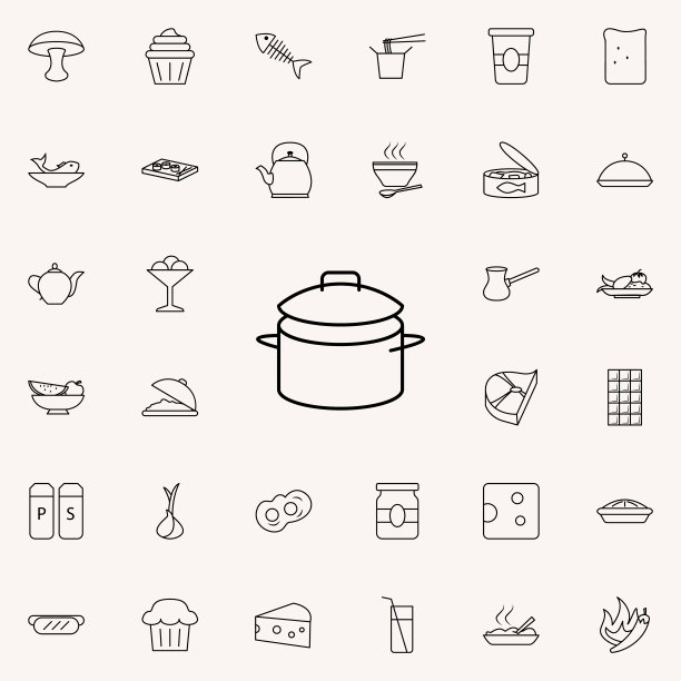 盘图标。食物图标普遍设置为网络和移动图片下载