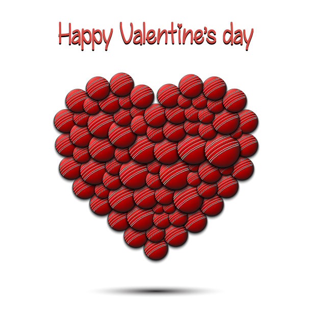情人节快乐。心脏来自板球图片下载