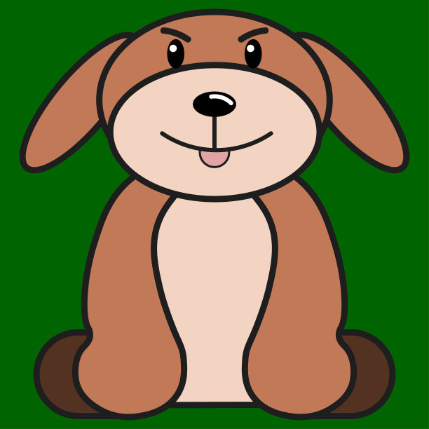 卡通风格的愤怒的狗图片下载