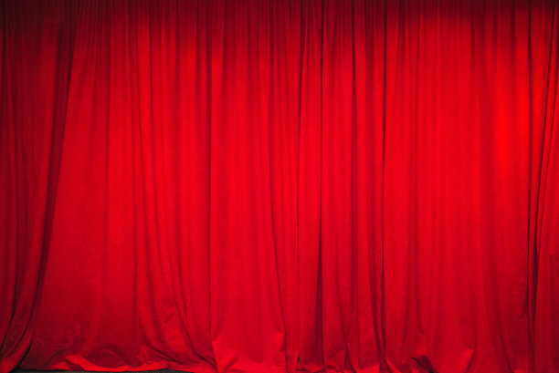舞台上的红幕。图片下载
