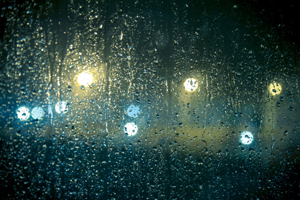 晚上，窗外正在下雨图片下载