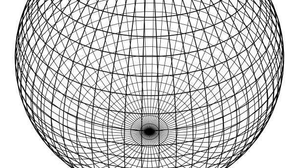 线结构为球形或球状。建筑立面设计和网络连接线上的球或球隔离在白色背景上。模型设计。3 d抽象插图图片下载
