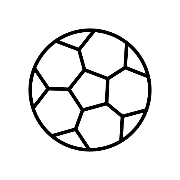 足球图标。简单的插图轮廓风格的运动符号。图片下载