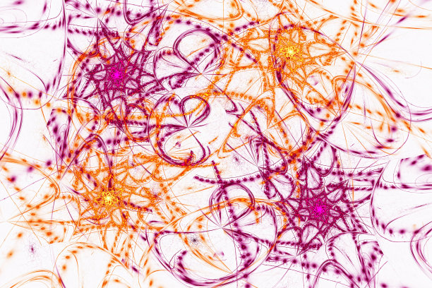 抽象分形艺术背景在插画空间几何。图片下载