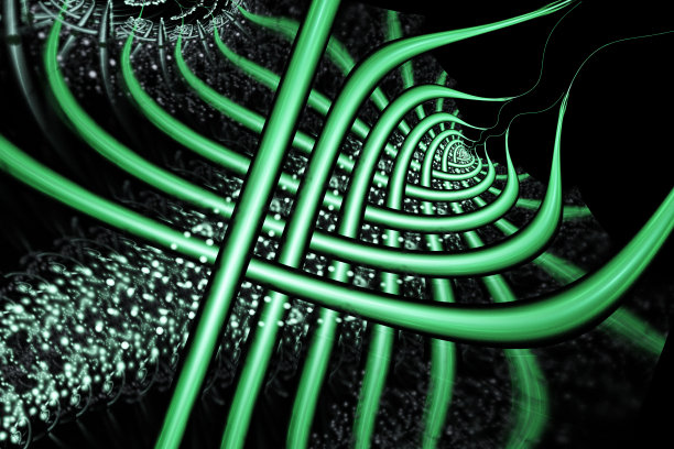 抽象分形艺术背景在插画空间几何。图片下载