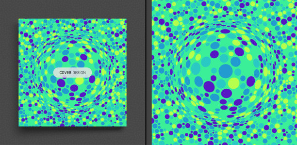 封面设计模板。抽象背景与颜色圈。3 d矢量插图。图片下载