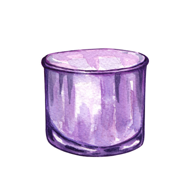 水彩玻璃瓶孤立在白色。透明彩色玻璃瓶。图片下载