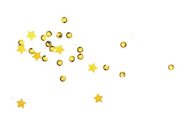 散落的金色亮片和星星图片下载