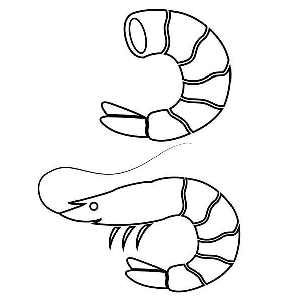 虾矢量图标上的白色背景图片下载