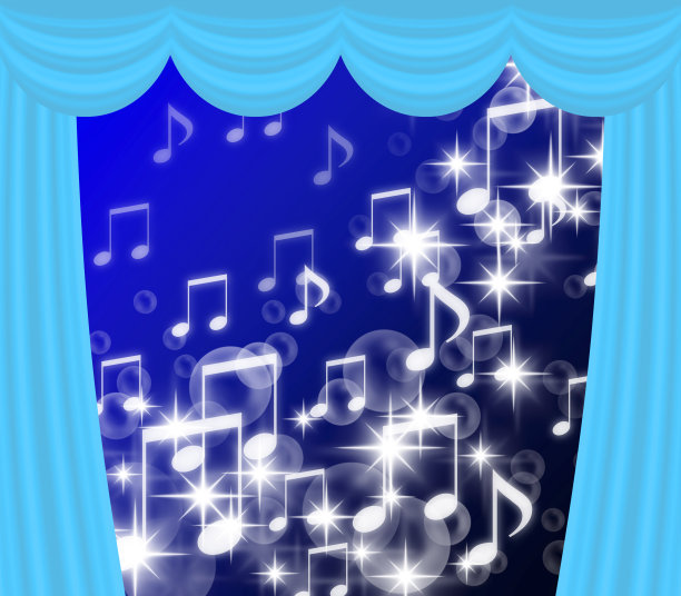 舞台幕布与辉光图片下载