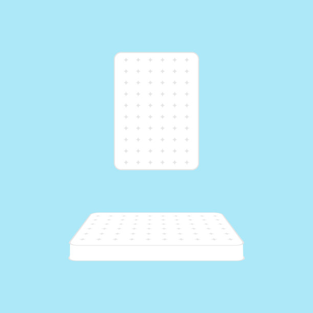 床垫图标上的蓝色背景图片下载