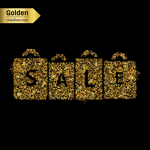 金色闪光矢量图标图片下载