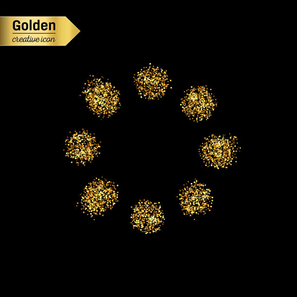 金色闪光矢量图标图片下载