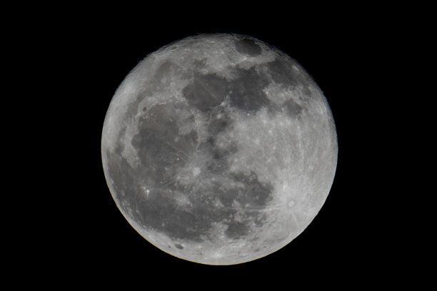 漆黑夜晚的满月图片下载