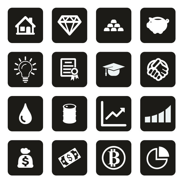 投资计划图标白色在黑色图片下载