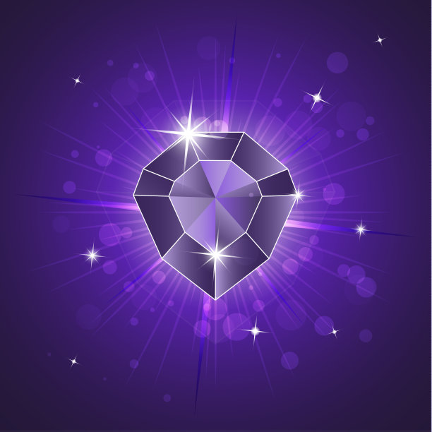 宝石,钻石。明亮背景上的魔法水晶。图片下载