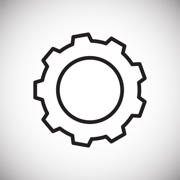 齿轮图标在白色背景的图形和网页设计，现代简单的矢量标志。网络的概念。时髦的符号为网站设计网页按钮或移动应用程序。图片下载